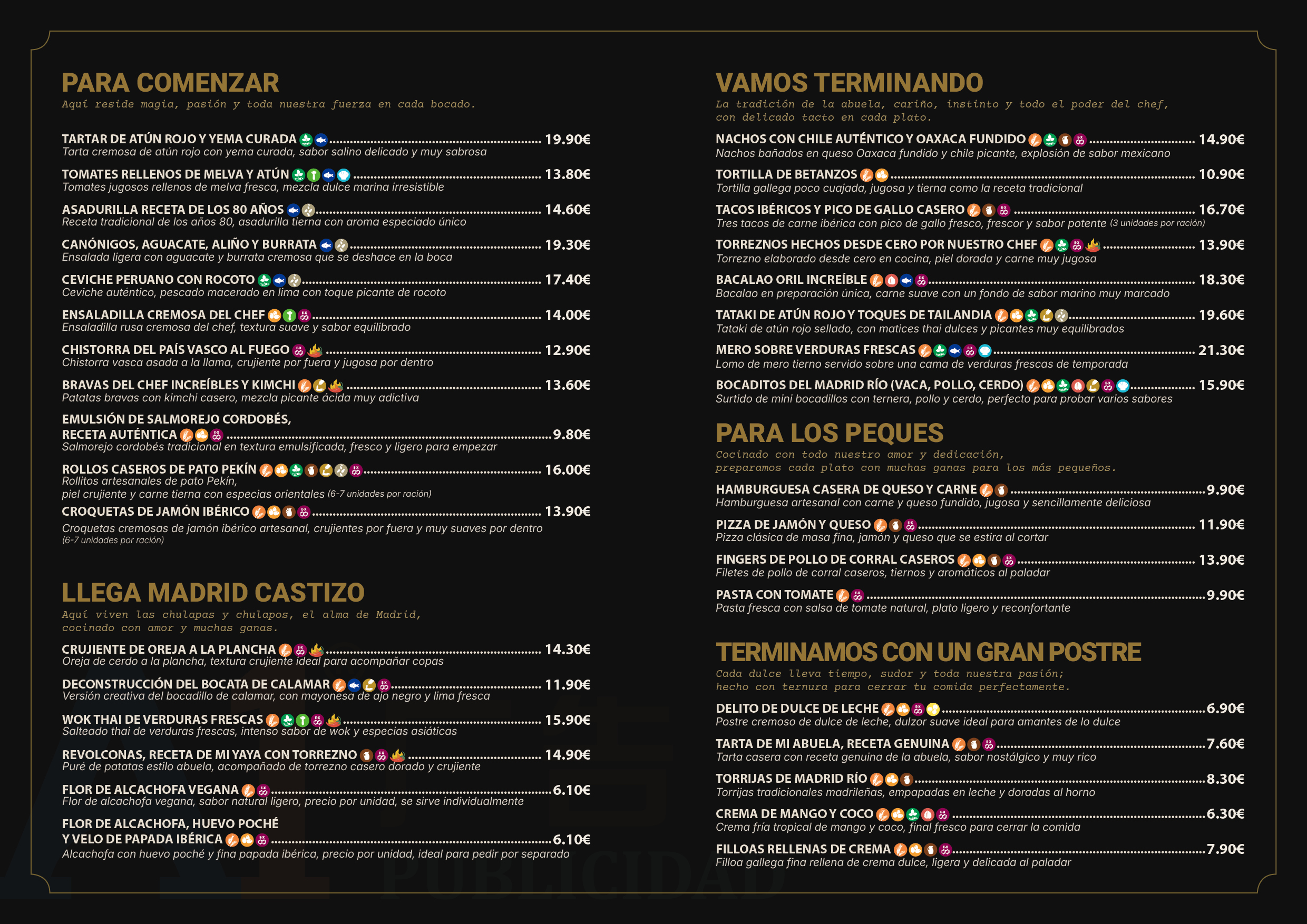Menú de verano